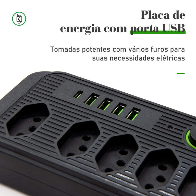 Extensão Tomada e USB