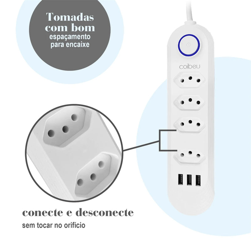 2 Metros de Tomada c/ USB