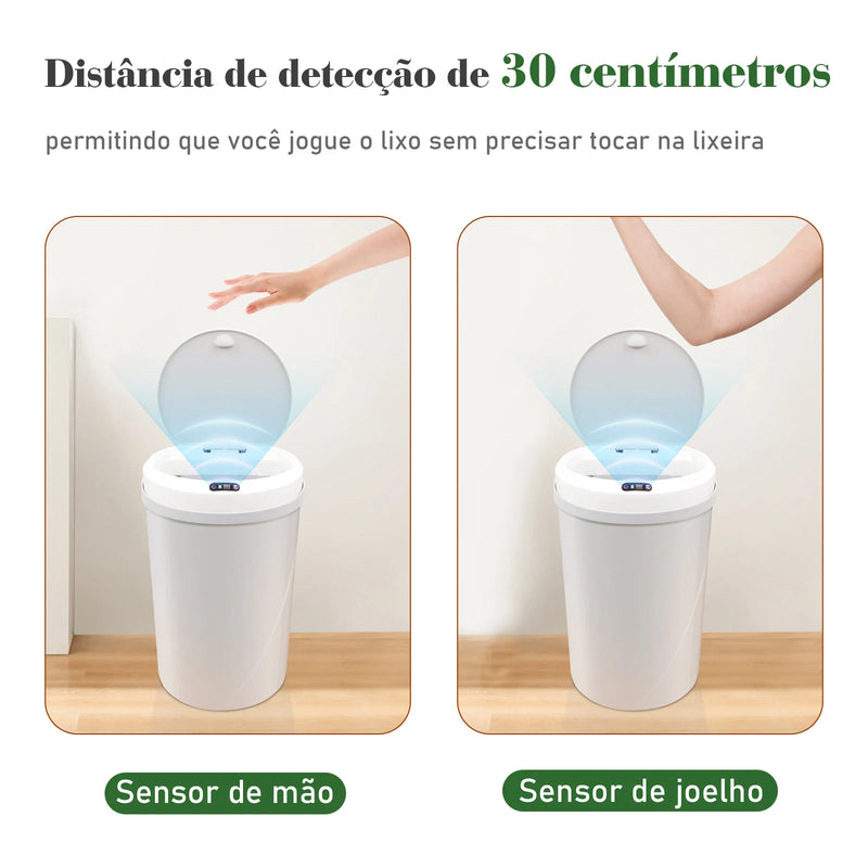 lixeira c/ Sensor (Preto e Branco)