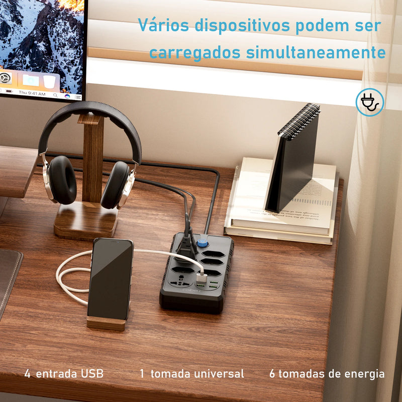 Extensão Tomada e USB