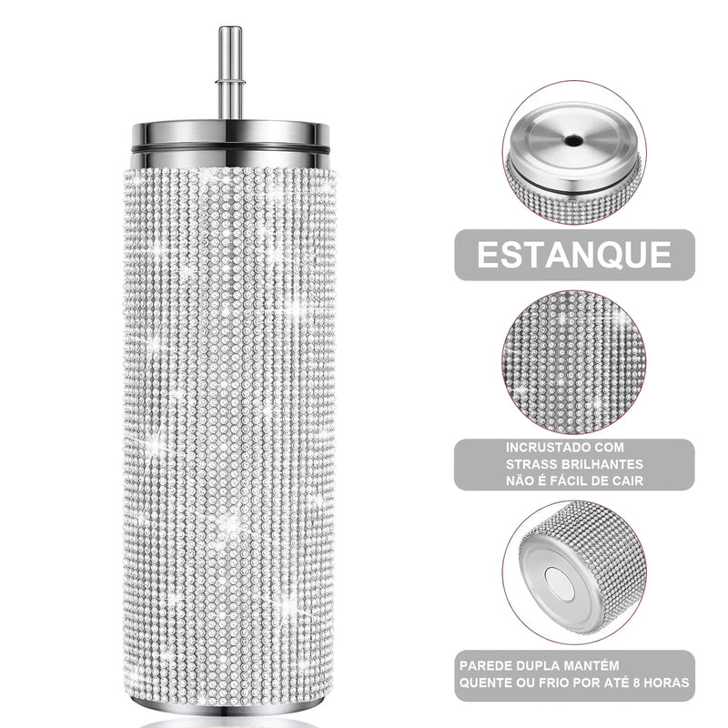 Garrafa Térmica  -  Glitter para Mulheres <3