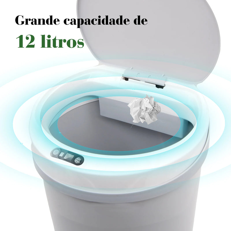lixeira c/ Sensor (Preto e Branco)