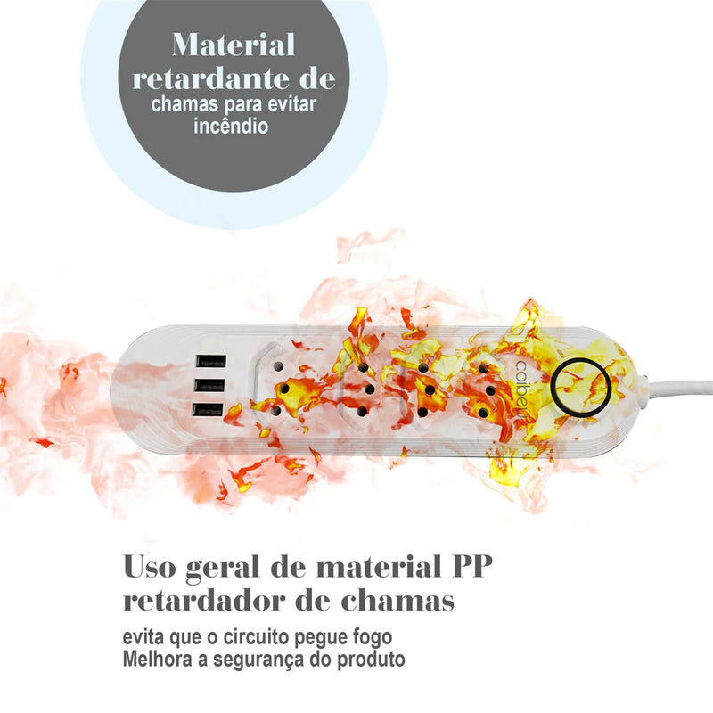 2 Metros de Tomada c/ USB