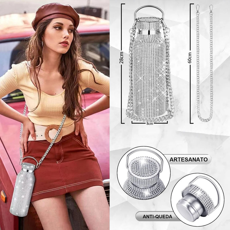 Garrafa Térmica  -  Glitter para Mulheres <3