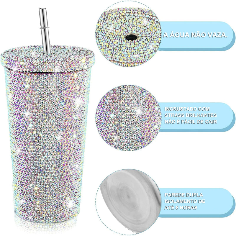 Garrafa Térmica  -  Glitter para Mulheres <3