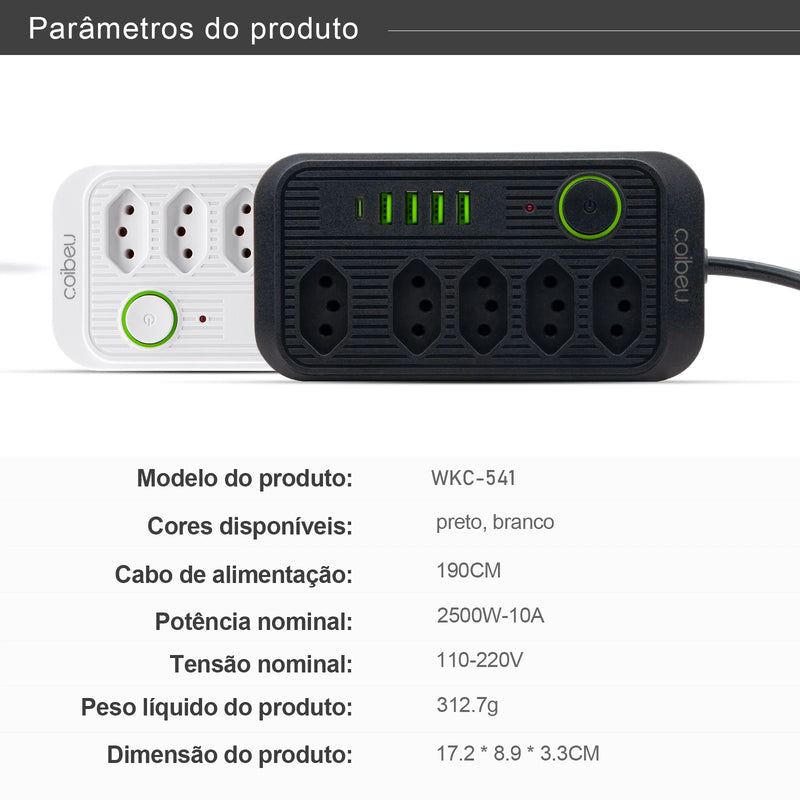Extensão Tomada e USB