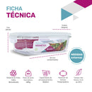 KIT 10 Potes Vidro Herméticos Retangular 1040ml