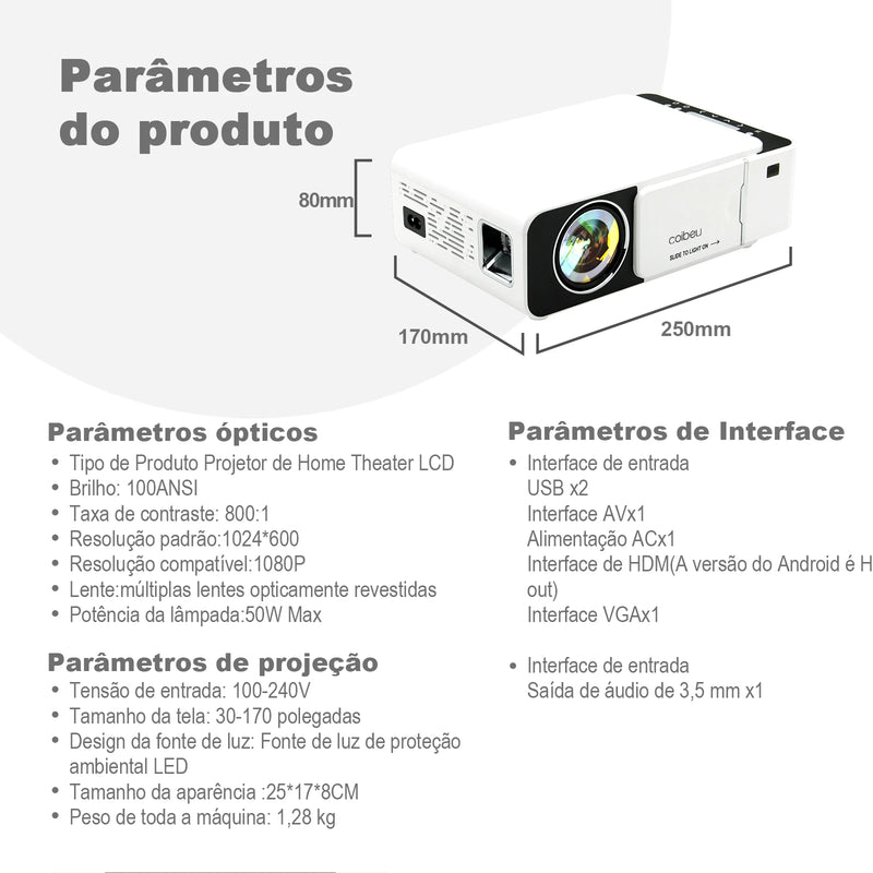 Mini Projetor 4k