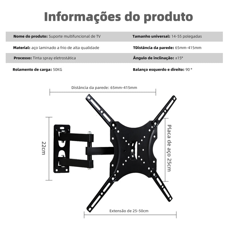suporte articulado para monitor