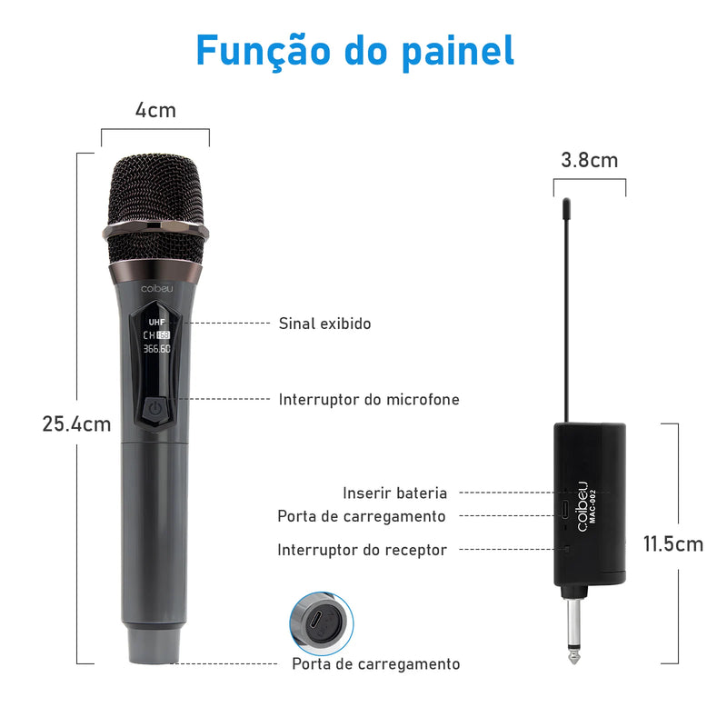 Karaoke - 02 microfones sem fio