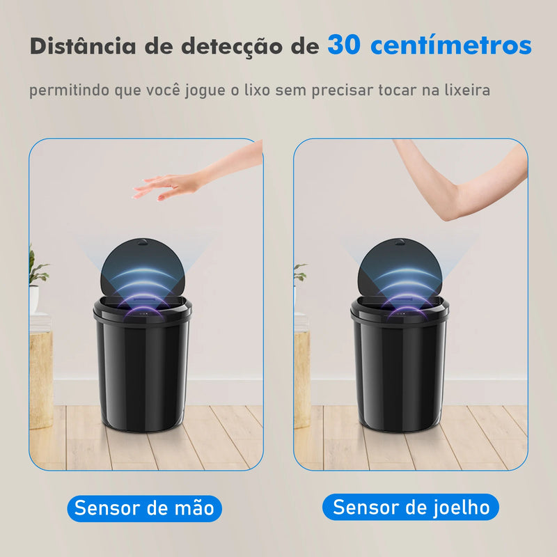 lixeira c/ Sensor (Preto e Branco)