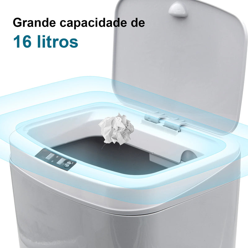 lixeira c/ Sensor (Preto e Branco)