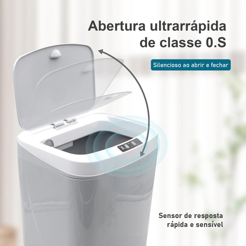 lixeira c/ Sensor (Preto e Branco)