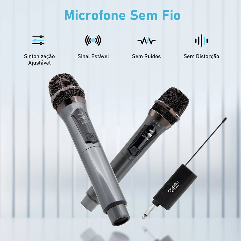 Karaoke - 02 microfones sem fio
