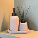 Saboneteira+Difusor Em Cerâmica Nude