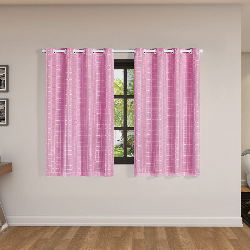 2m x 1,40m Rosa Voil+Blkt