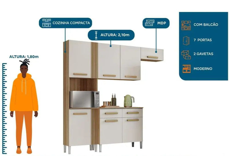 2,10m Móvel Cozinha