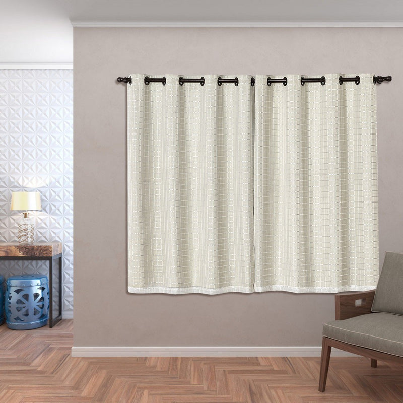 2m x 1,40m Bege Voil+Blkt