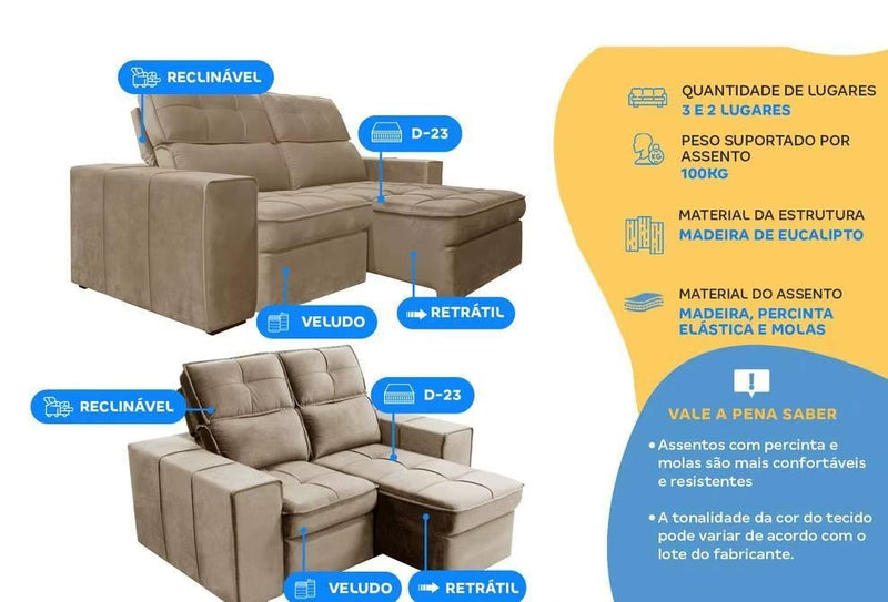 Conjunto de Sofás 2L e 3L