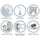 2,80m x 1,80m Bege Voil+Blkt