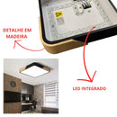 Plafon Sobrepor Em Madeira 40cm