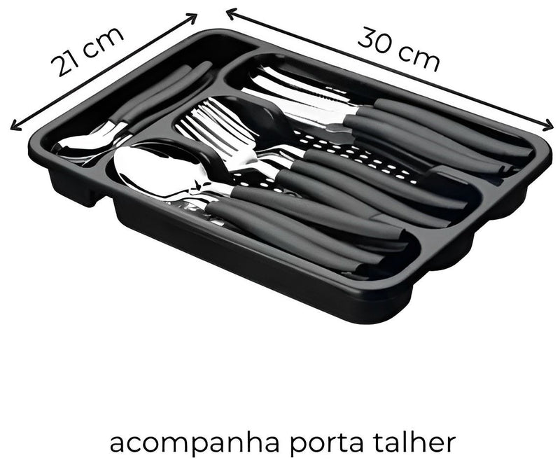 Talheres 24 Pçs + Suporte
