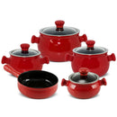 5Pçs. Jogo De Panelas Cerâmica