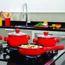 5Pçs. Jogo De Panelas Cerâmica