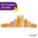 11Potes de vidro e bambu
