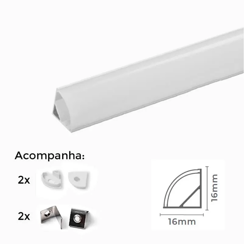 PERFIL AL.SOB. CANTO. BNU. 15X15MM. C/3M. BRANCO