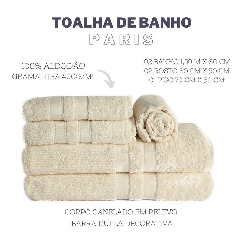 5 PÇS - JOGO DE BANHO