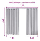 4,50m x 2,60m Gelo P/Portas Voil+Blkt