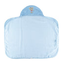 Toalha Para Bebes Com Fralda Macia e Capuz Bordado Azul
