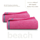 2 Toalhas Banho Beach Rosa