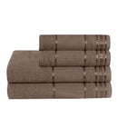 4 pçs - Jogo de toalha premium Chocolate